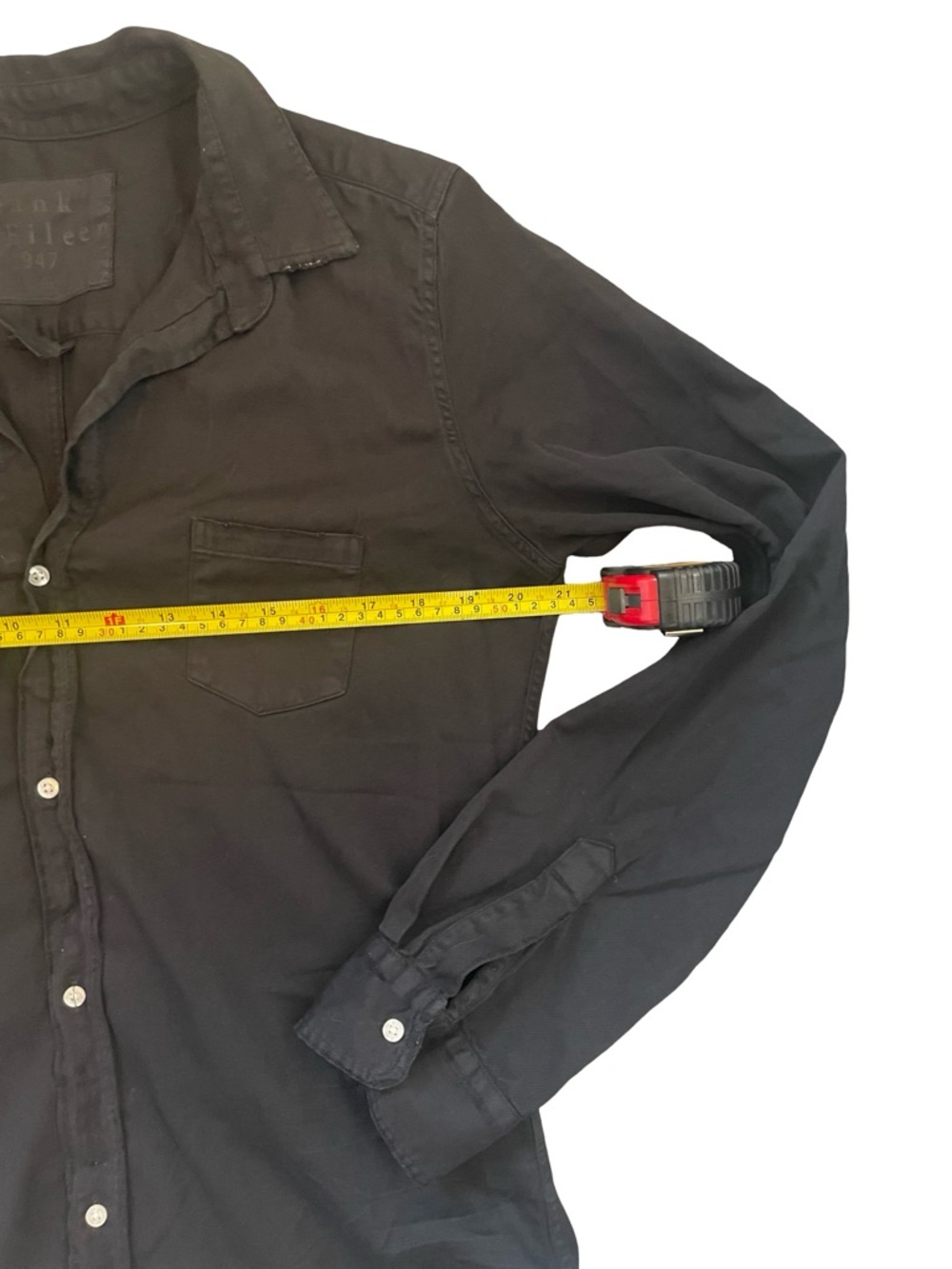 Frank & Eileen Eileen Shirt XL Black Relaxed Button Up Cotton - Picture 11 of 15